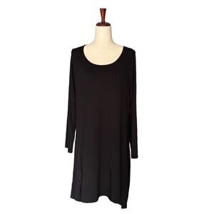 Avivit Yizhar Tunic Top‎ Size 3 Women's Black Lagenlook Shirt Made in Israel (10